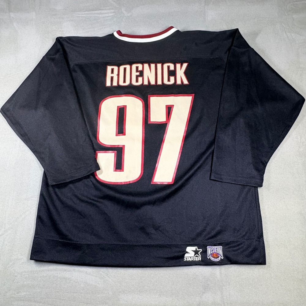 Vintage 90s Starter NHL Jeremy Roenick 97 Phoenix Coyotes Hockey Jersey XL Black